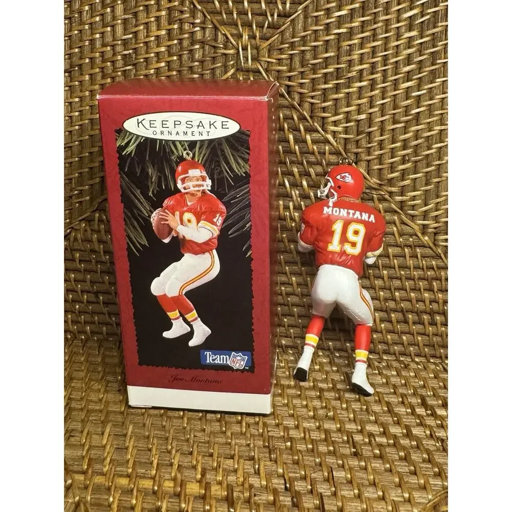 Hallmark Keepsake Christmas Ornament NFL Football Joe Montana 1995